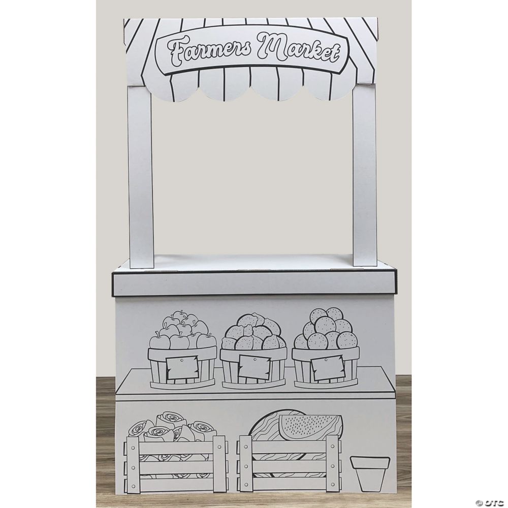 Color Your Own Farmers Market Stand and Playhouse From MindWare