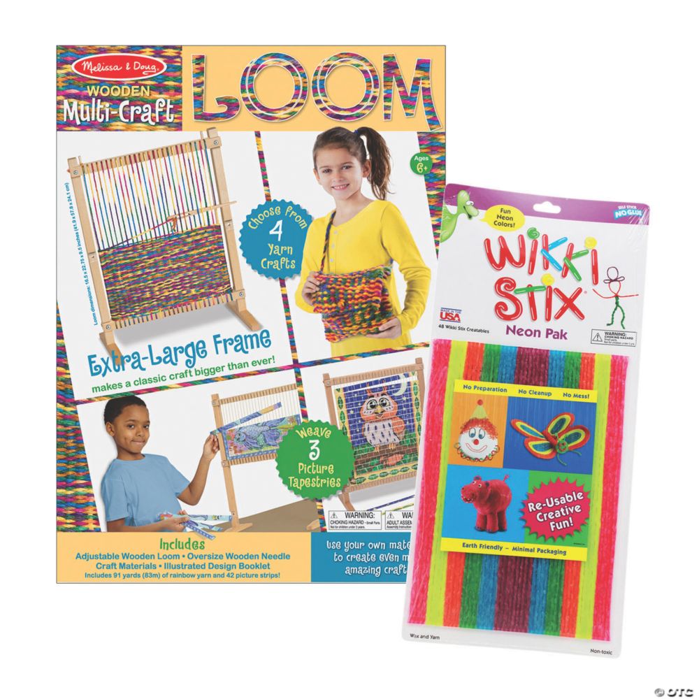 Weaving & Wax Sticks Arts & Crafts Boredom Buster Kit From MindWare