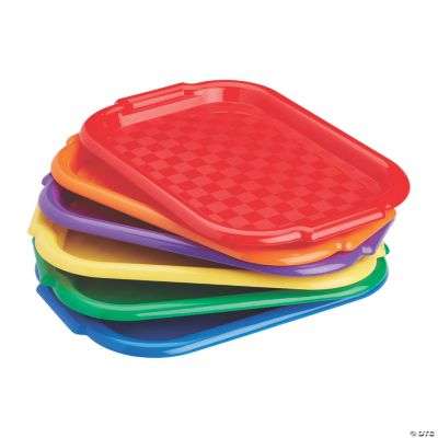 6pc Colorful Plastic Art Trays for Fun Kids Crafts at School Assorted