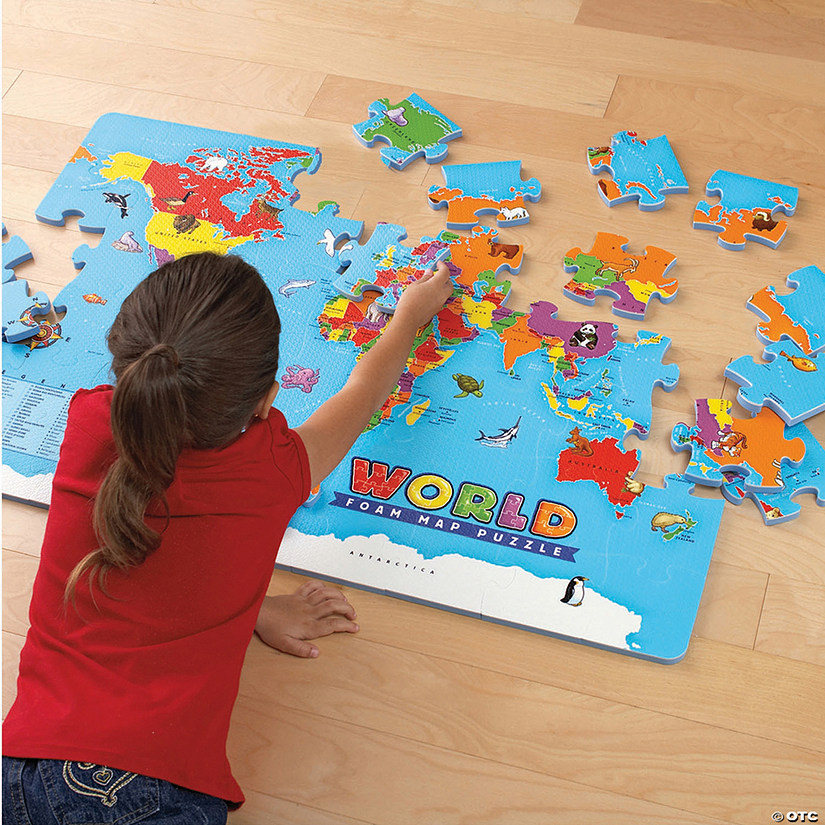 Educational Insights World Foam® Map Jigsaw Puzzle | Oriental Trading