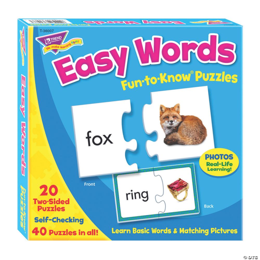 Easy Words Fun-to-Know® Jigsaw Puzzles From MindWare