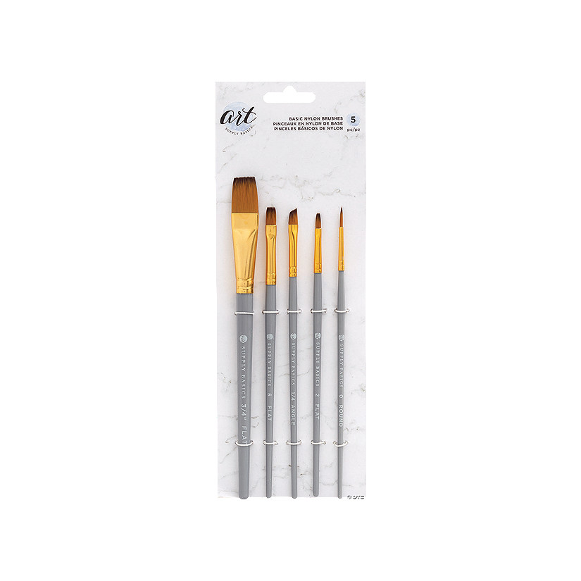 American Crafts™ Nylon Paint Brushes - 5 Pc.