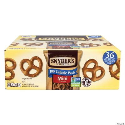 Snyder's Mini Pretzels 100 Calorie Bags 36 Count Oriental Trading
