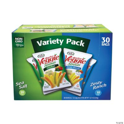 SENSIBLE PORTIONS Garden Veggie Straws Variety Pack 30 Pieces Oriental Trading