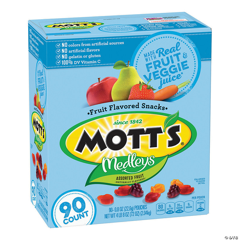 Mott's Medleys Fruit Snacks, 0.8 oz, 90 Count | Oriental Trading