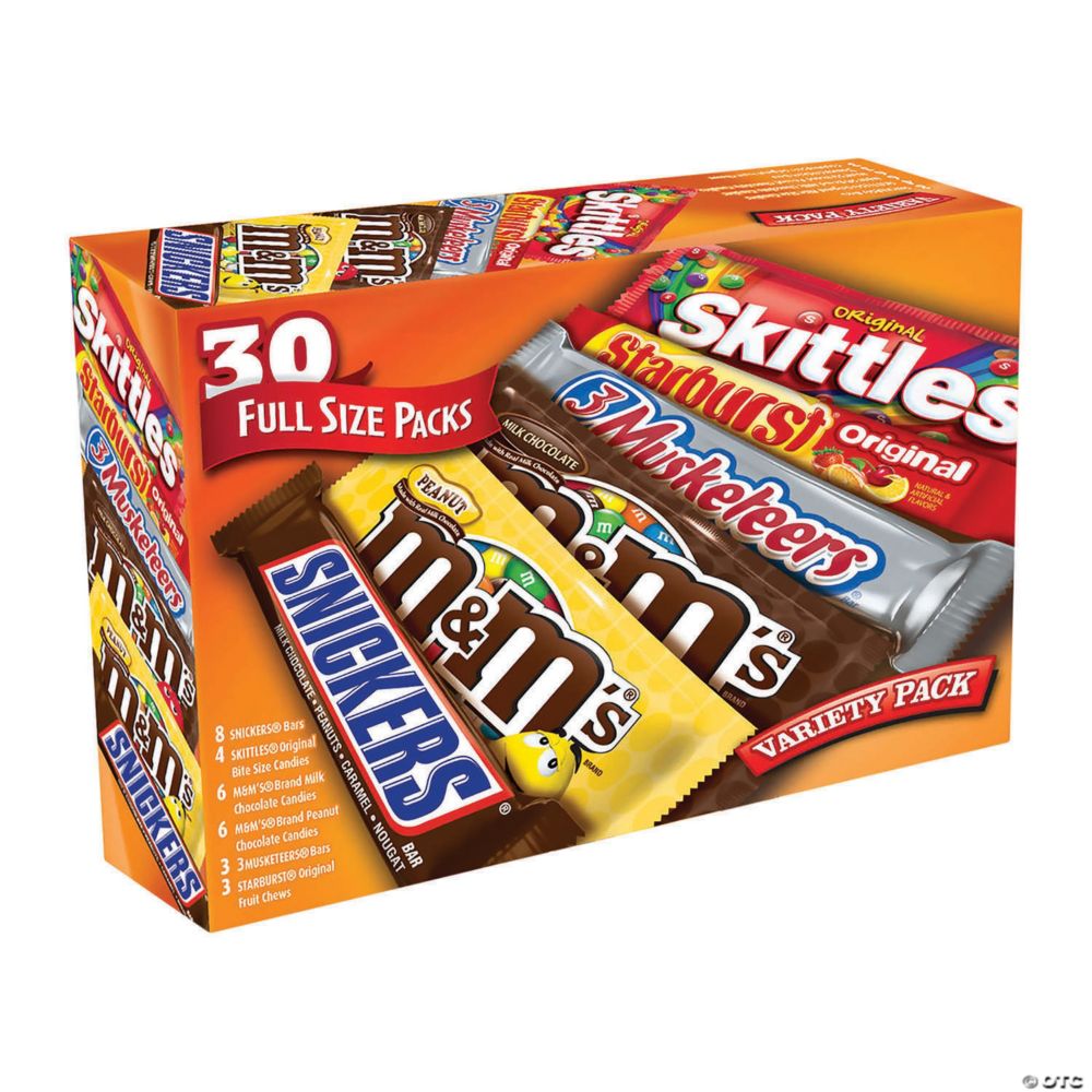 MARS Chocolate and Candy Full Size Variety Pack, 30 Count From MindWare