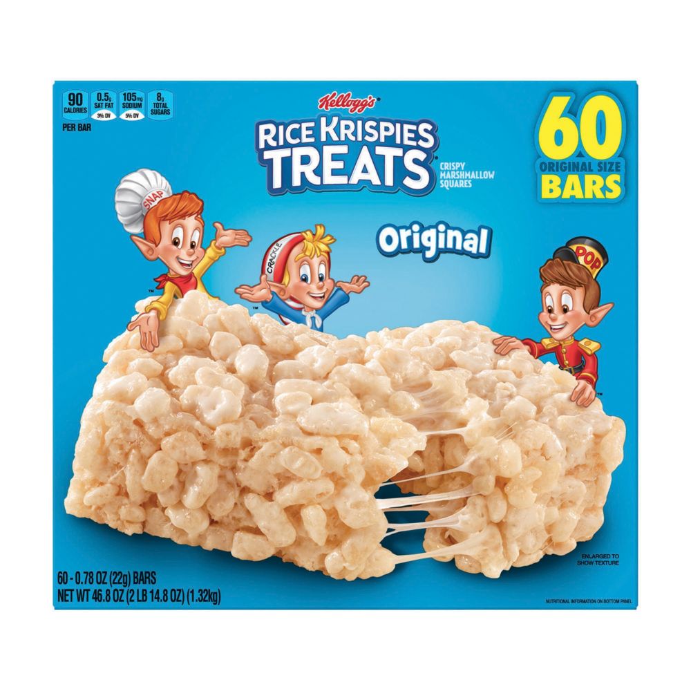 KELLOGGS Original Rice Krispies Treats Snack Bars, 0.78 oz, 60 Count From MindWare