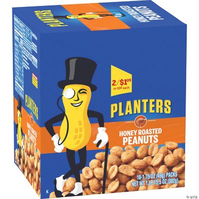 Planters Honey Roasted Peanuts, 1.75 oz, 18 Count Oriental Trading