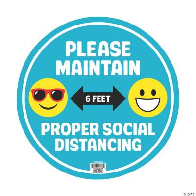 Maintain Social Distance NonSkid Floor Cling