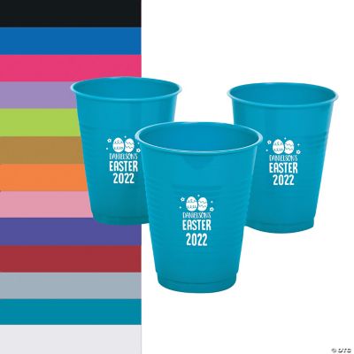 Personalized Easter Plastic Cups 40 Ct Oriental Trading