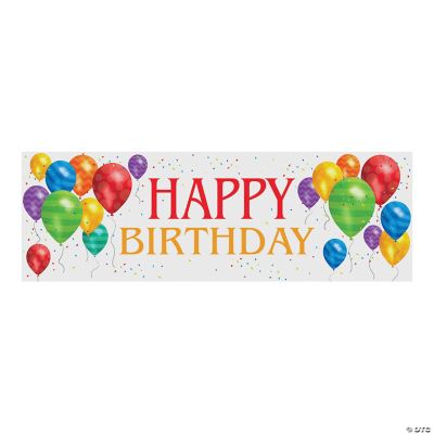 Giant Happy Birthday Balloons Banner - Discontinued