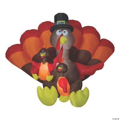 72" Blow Up Inflatable Turkey Family
