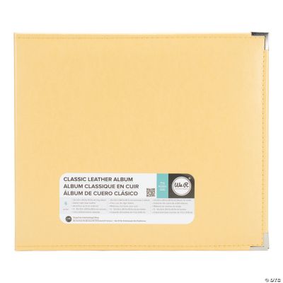 Scrapbook Classic Leather 3 Ring Album Yellow 12X12