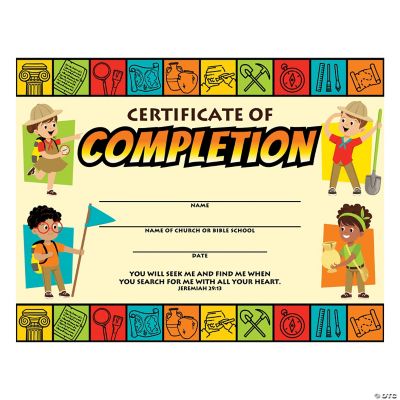 Dig VBS Certificates of Completion Discontinued