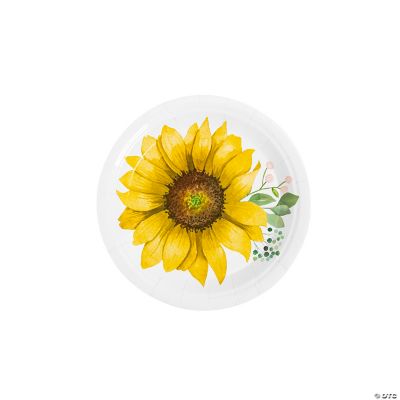 Sunflower Party Paper Dessert Plates 8 Ct.