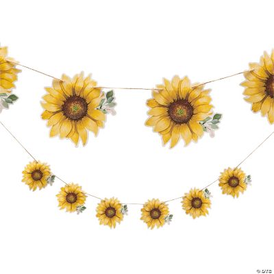 Sunflower Party Garland Oriental Trading
