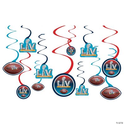 NFL<sup>®</sup> Super Bowl LV Hanging Swirl Decorations - 12 Pc.