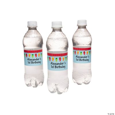 Personalized Little Fisherman Water Bottle Labels - 50 Pc