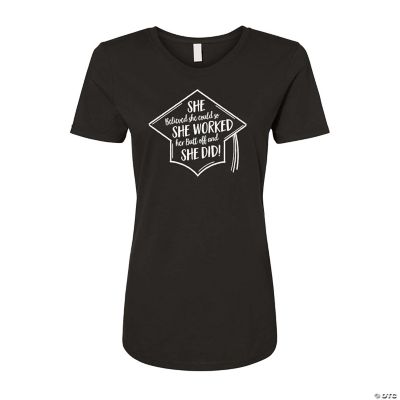 She Believed She Could Womenâs T-Shirt | Oriental Trading