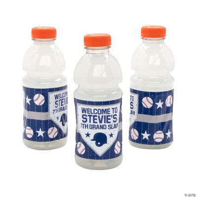 Personalized Baseball Sports Drink Bottle Labels - 24 Pc.