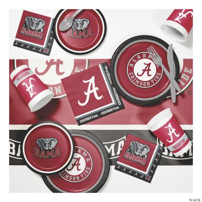 NCAA University of Alabama Game Day Party Supplies Kit for 8 guests