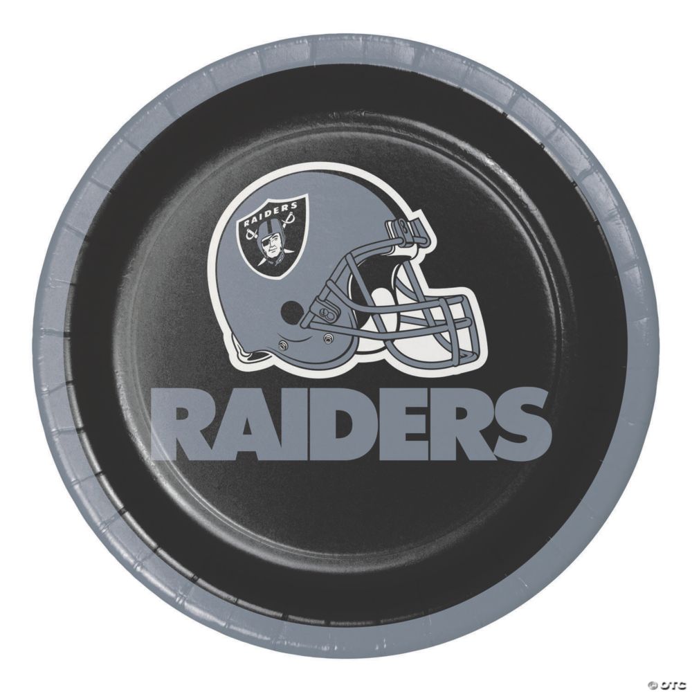Nfl Las Vegas Raiders Paper Dessert Plates 24 Ct Black