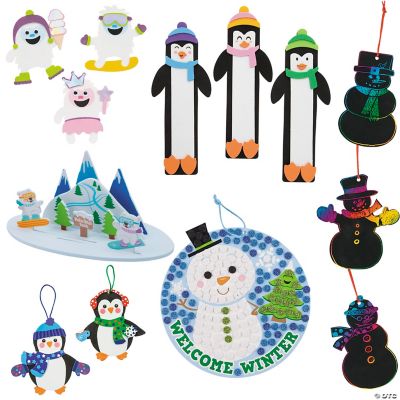 Bulk 72 Pc. Wonderful Winter Craft Kit Assortment - Makes 72