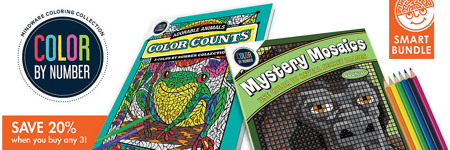 Buy Any 3 Color by Number Books & Save 20%