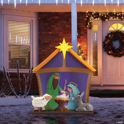 Mr. Christmas ® Blow Mold Nativity Outdoor Decoration