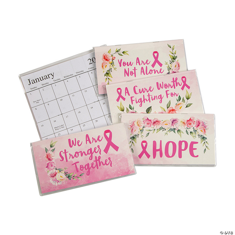 2022 - 2023 Pink Ribbon Pocket Calendars - 12 Pc. | Oriental Trading