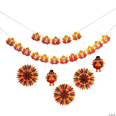 Thanksgiving Hanging Decorations Kit - 6 Pc. | Oriental Trading