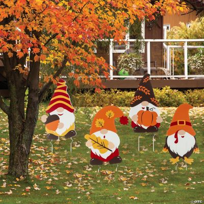 Fall Gnome Yard Signs 4 Pc. Oriental Trading