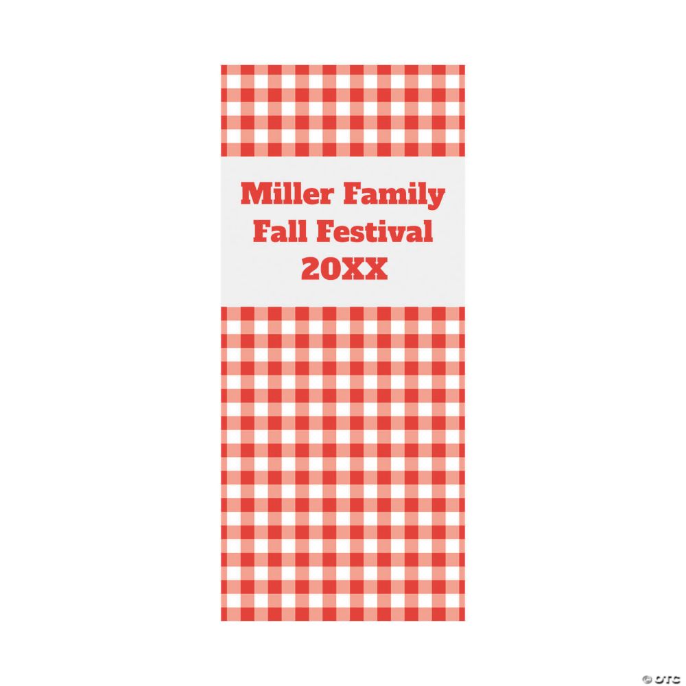 Vertical Gingham Backdrop Custom Banner 42 x 8 ft