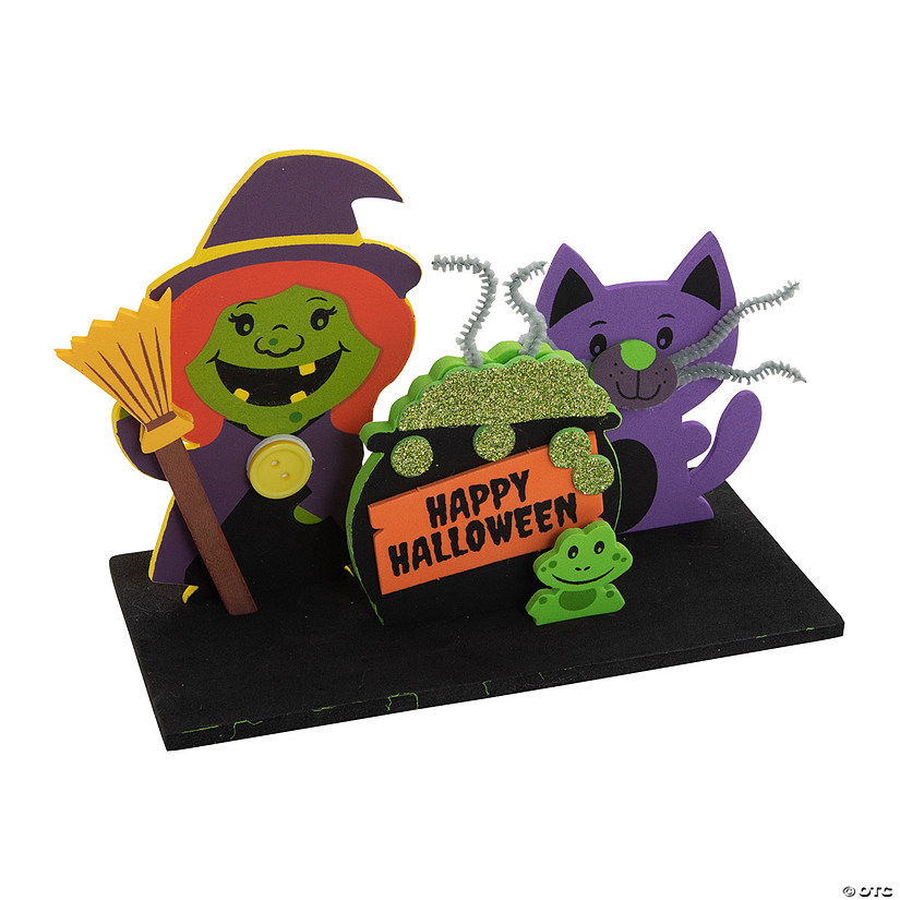 3D Halloween Witch Scene Craft Kit - Makes 12 | Oriental Trading