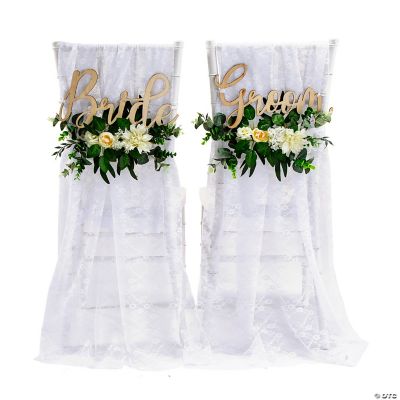 10pcs Chair Back Flower Wedding Supplies Wedding Chair Decor w/Artificial  Flower