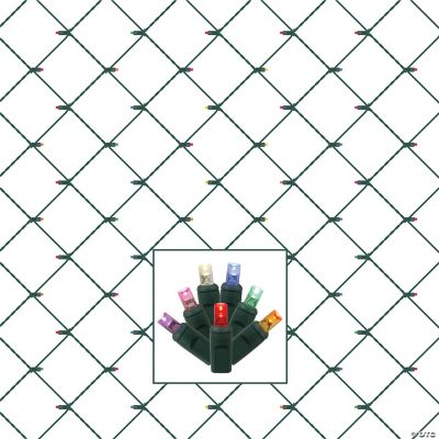 Vickerman 120 Christmas Lights 4'x6' LED Multicolor Lights with Green