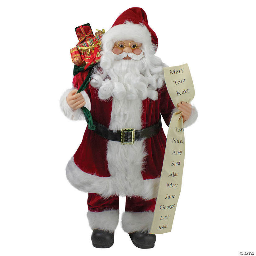 18 Sitting Santa Fiesta Toys Checking His List ~ Naughty or Nice X12135-18 Sitting Santa 