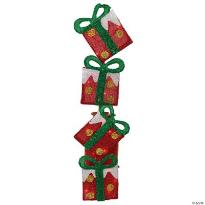 Northlight - 3.5' Pre-Lit Stacked Gift Boxes Outdoor Christmas Decor ...