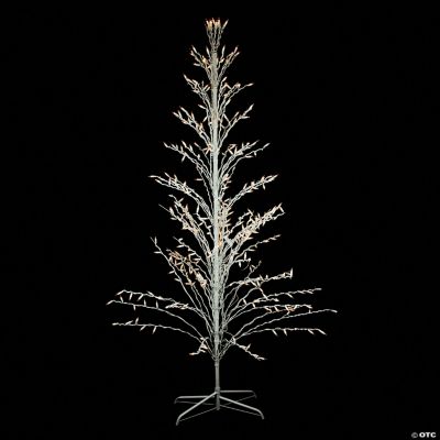 Northlight 4' White PreLit Christmas Cascade Twig Tree Outdoor