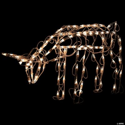 Northlight 25" White and Clear Standing Reindeer Outdoor Christmas