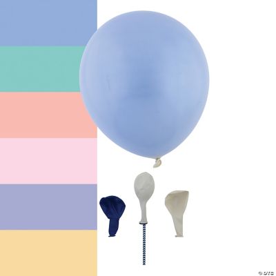 Chalky Pastel Double-Stuffed 11" Latex Balloons - 72 Pc. - Discontinued