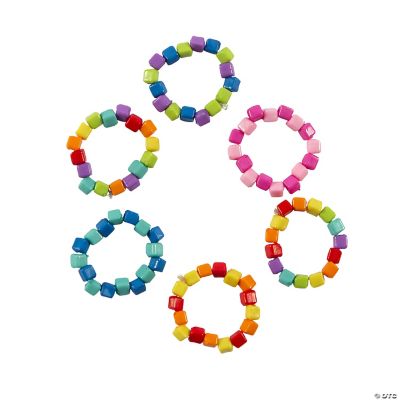 Colorful Seed Bead Rings - 24 Pc. | Oriental Trading