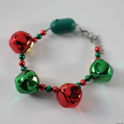 Regent Products G91535 Jingle Bell Bracelet with Bells Christmas Header Red & Green - Pack of 3
