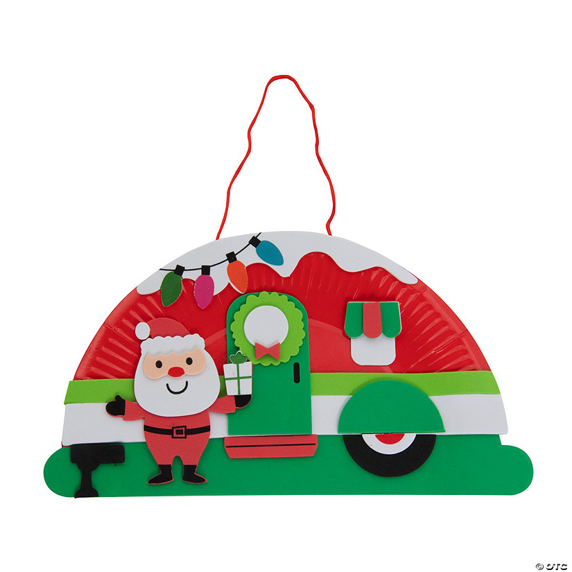 Christmas Camper Paper Plate Craft Kit - Makes 12 | Oriental Trading