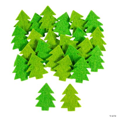 Wool Felt Christmas Trees - 24 Pc.