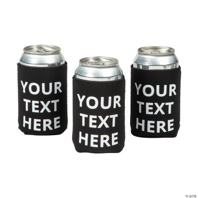 Personalized Premium Open Text Can Coolers - 48 Pc.