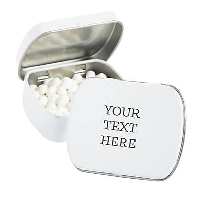 Personalized Open Text Mint Tins - 24 Pc.