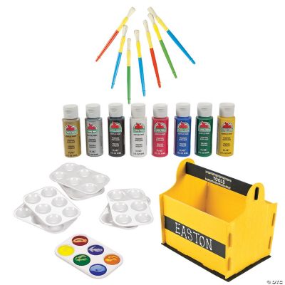 DIY Unfinished Wood Tool Box Decorating Kit 44 Pc.