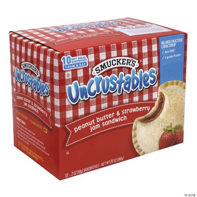 SMUCKER'S UNCRUSTABLES Peanut Butter & Strawberry, 2 oz 10 Count, 2 Pack Oriental Trading