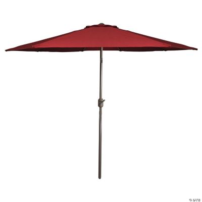 Durven Realistisch sarcoom Northlight 9ft Outdoor Patio Market Umbrella with Hand Crank and Tilt  Burgundy | Oriental Trading